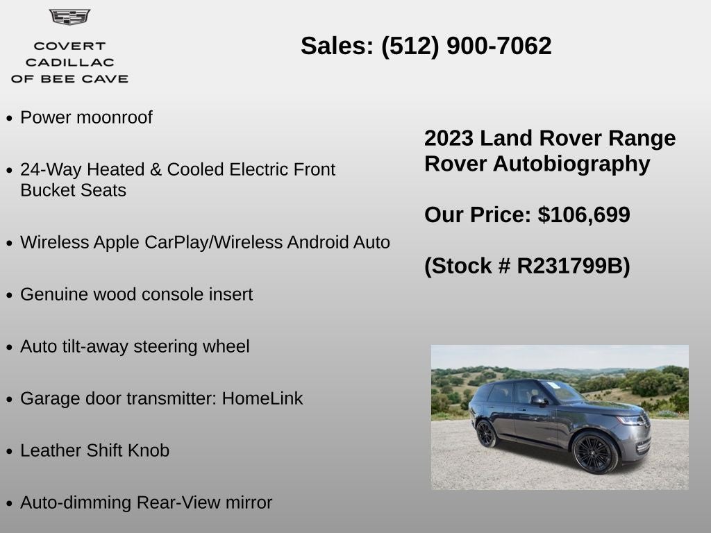 2023 Land Rover Range Rover Autobiography