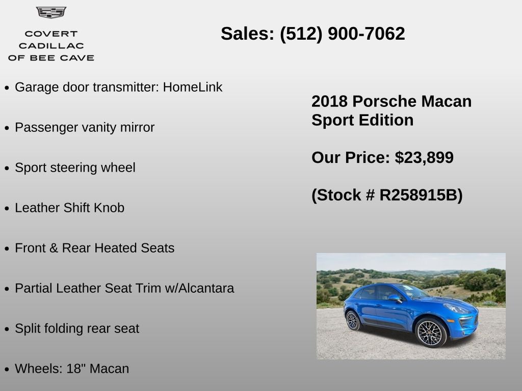 2018 Porsche Macan Sport Edition