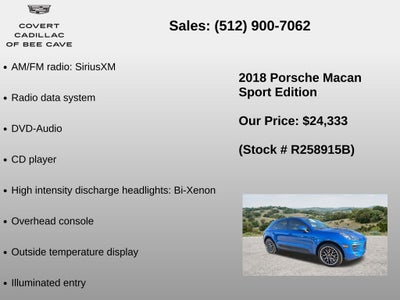 2018 Porsche Macan Sport Edition