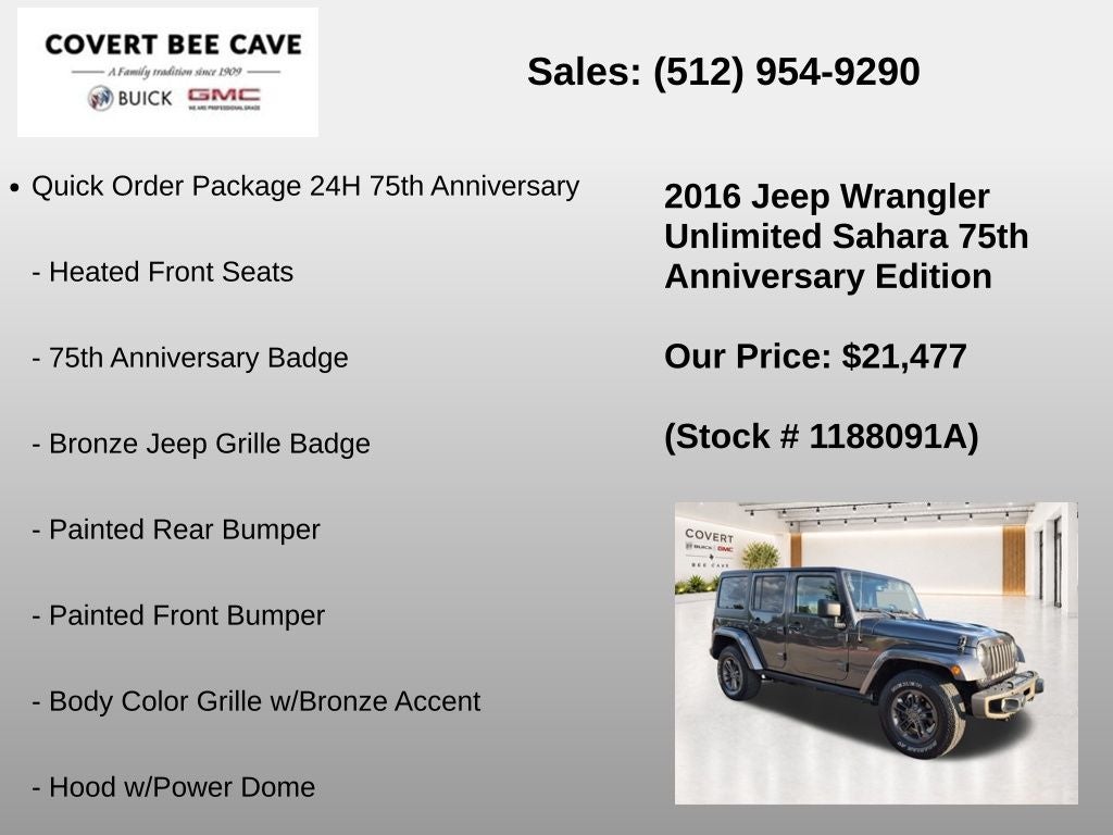 2016 Jeep Wrangler Unlimited Sahara