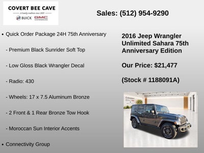 2016 Jeep Wrangler Unlimited Sahara