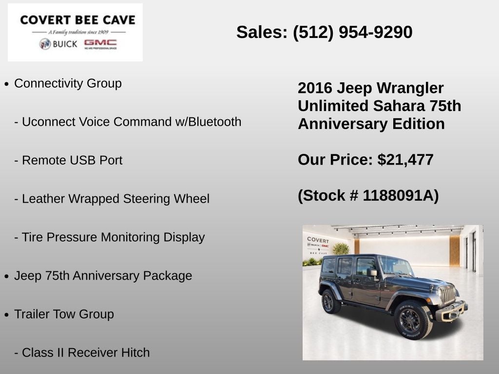 2016 Jeep Wrangler Unlimited Sahara