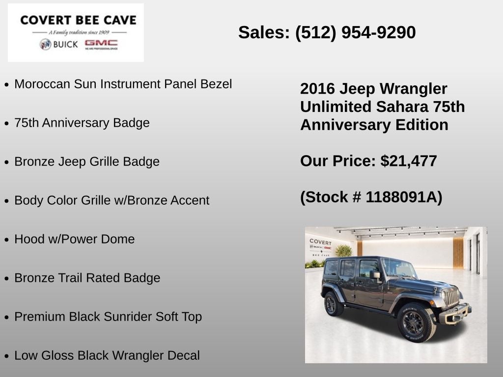 2016 Jeep Wrangler Unlimited Sahara