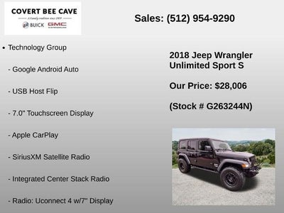 2018 Jeep Wrangler Unlimited Sport 4x4