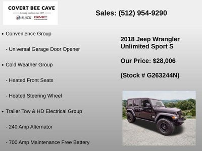 2018 Jeep Wrangler Unlimited Sport 4x4