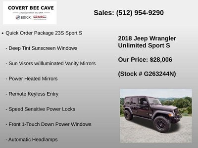 2018 Jeep Wrangler Unlimited Sport 4x4
