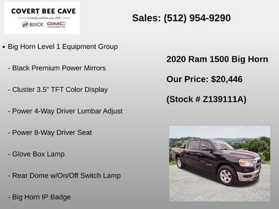 2020 RAM 1500 Big Horn 4x2 Crew Cab 5'7" Box