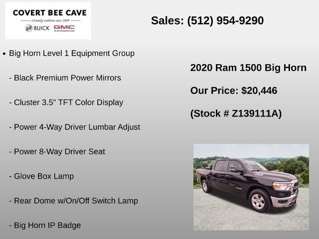 2020 RAM 1500 Big Horn 4x2 Crew Cab 5'7" Box