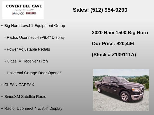 2020 RAM 1500 Big Horn 4x2 Crew Cab 5'7" Box