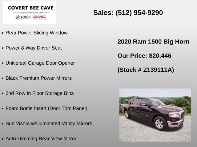2020 RAM 1500 Big Horn 4x2 Crew Cab 5'7" Box