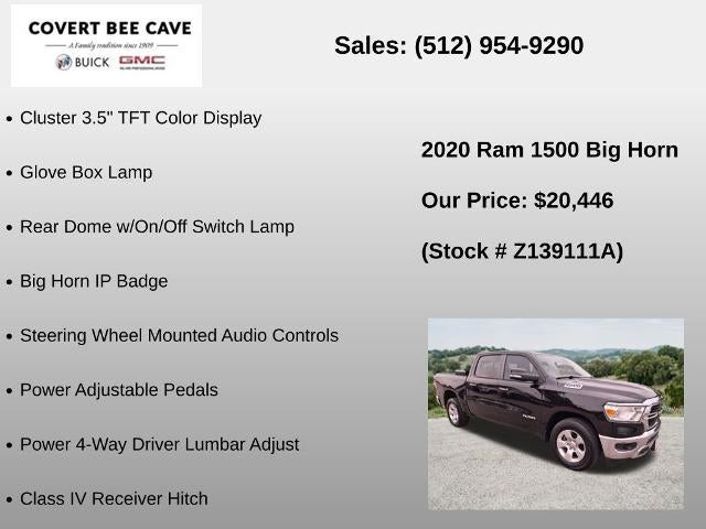 2020 RAM 1500 Big Horn 4x2 Crew Cab 5'7" Box