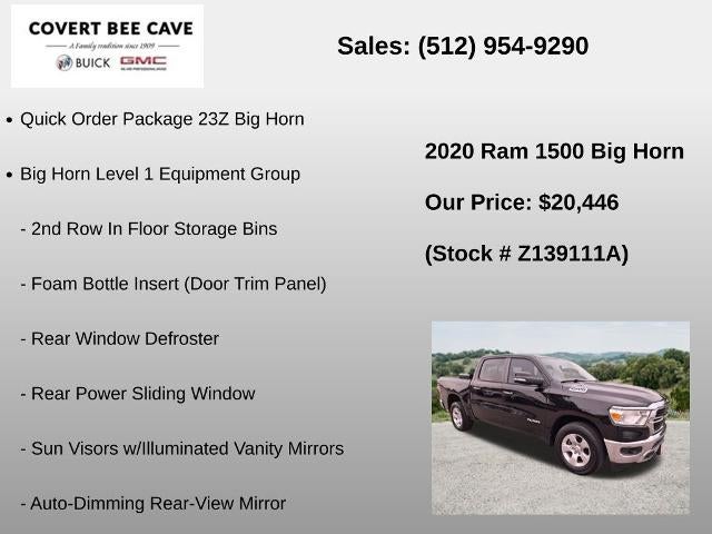 2020 RAM 1500 Big Horn 4x2 Crew Cab 5'7" Box