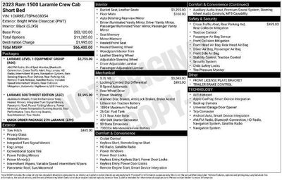 2023 RAM 1500 Laramie 4x2 Crew Cab 5'7" Box