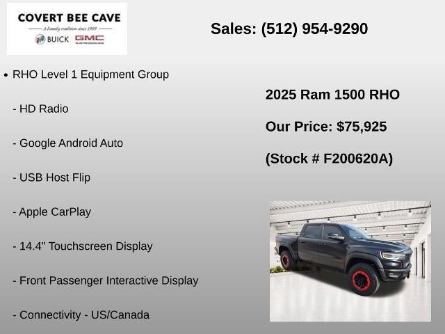 2025 RAM 1500 RHO 4x4 Crew Cab 5'7" Box