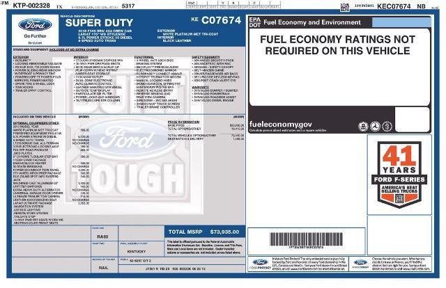 2019 Ford Super Duty F-350 SRW LARIAT 4WD Crew Cab 6.75' Box