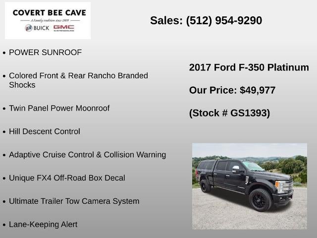 2017 Ford Super Duty F-350 SRW Platinum 4WD Crew Cab 6.75' Box