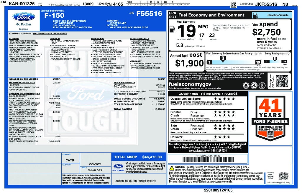 2018 Ford F-150 XL