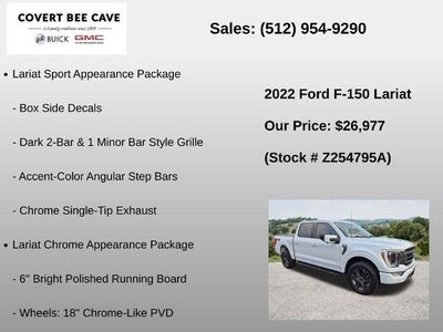 2022 Ford F-150 LARIAT 4WD SuperCrew 5.5' Box