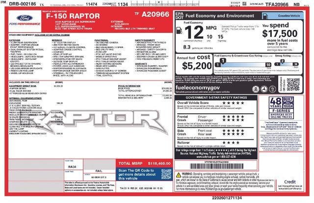 2026 Ford F-150 Raptor 4WD SuperCrew 5.5' Box