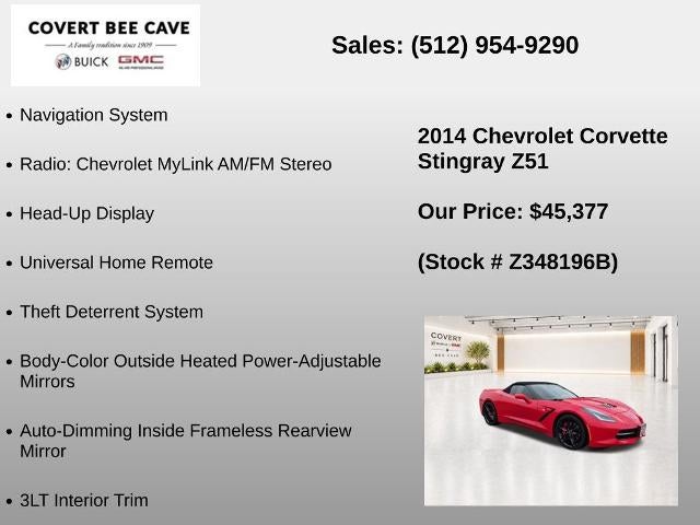 2014 Chevrolet Corvette Stingray Convertible Z51 3LT