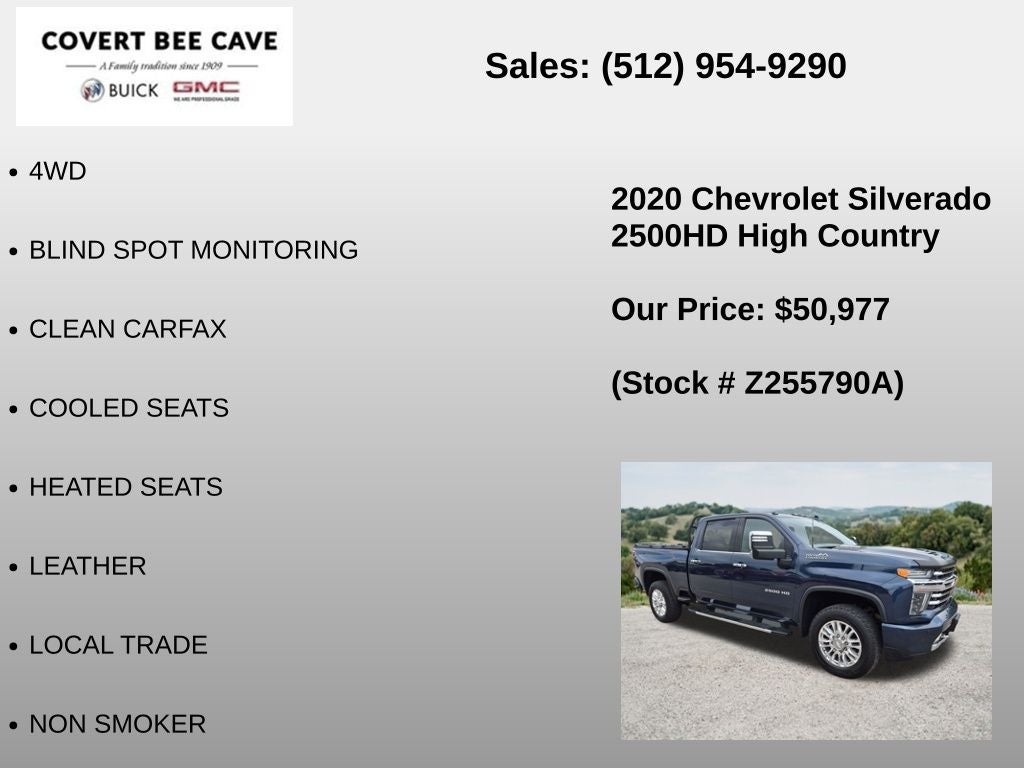 2020 Chevrolet Silverado 2500 HD Crew Cab Standard Box 4-Wheel Drive High Country