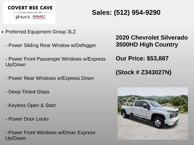 2020 Chevrolet Silverado 3500 HD Crew Cab Long Box 4-Wheel Drive High Country