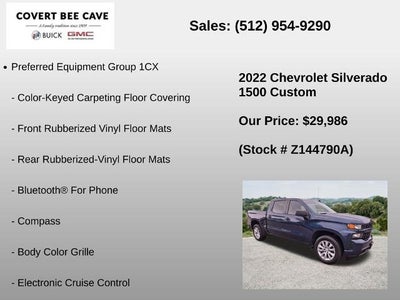 2022 Chevrolet Silverado 1500 LTD Crew Cab Short Box 2-Wheel Drive Custom
