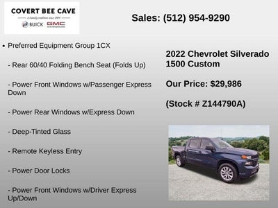 2022 Chevrolet Silverado 1500 LTD Crew Cab Short Box 2-Wheel Drive Custom