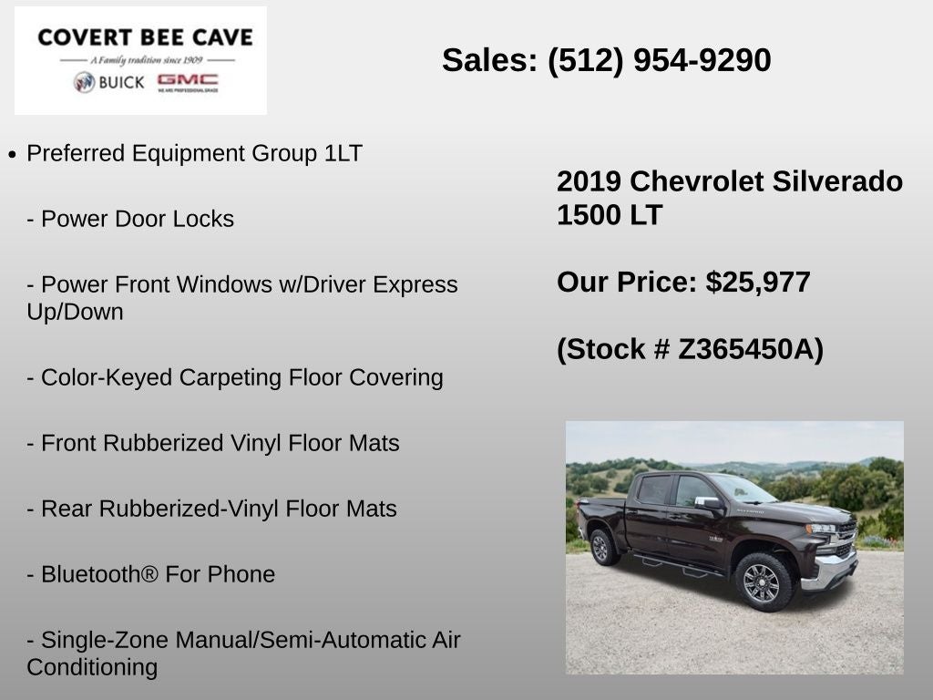 2019 Chevrolet Silverado 1500 Crew Cab Short Box 2-Wheel Drive LT