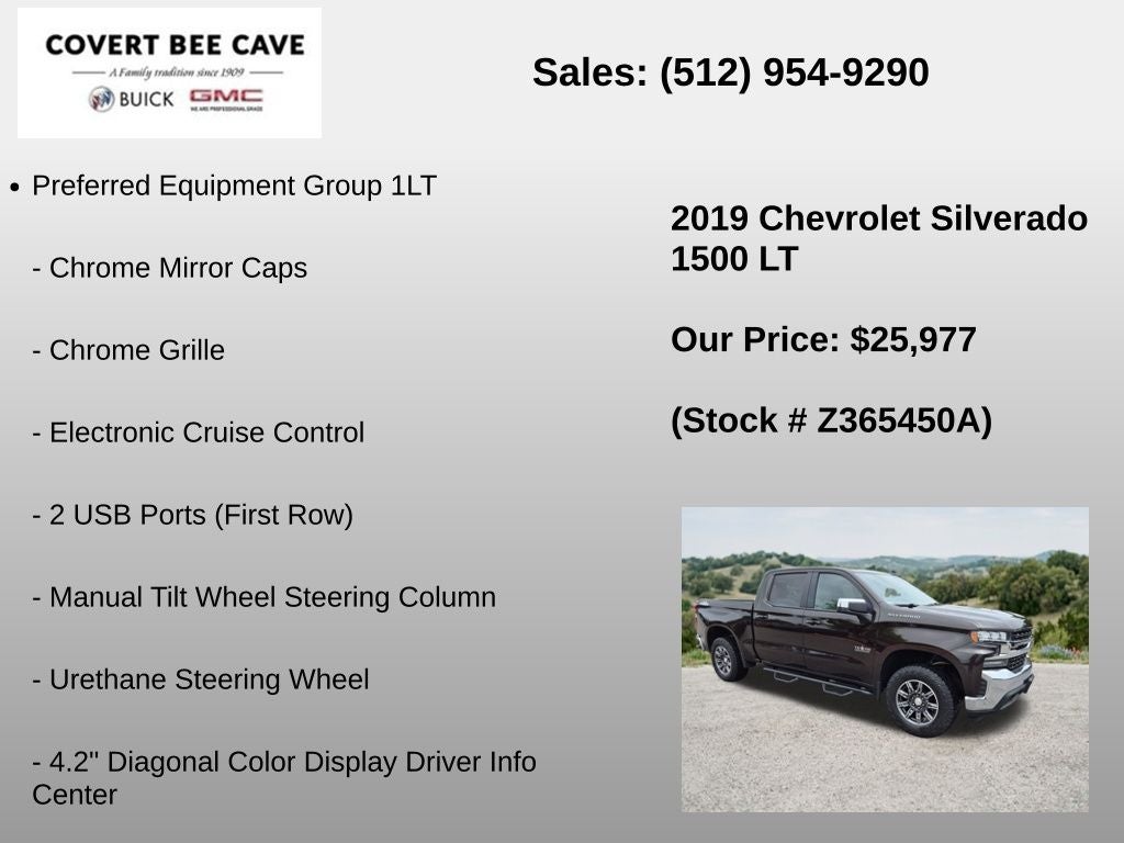 2019 Chevrolet Silverado 1500 Crew Cab Short Box 2-Wheel Drive LT