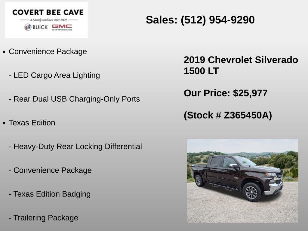 2019 Chevrolet Silverado 1500 Crew Cab Short Box 2-Wheel Drive LT