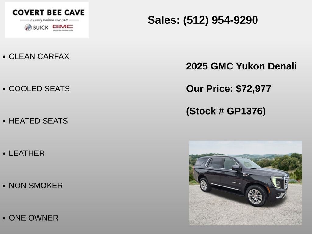 2025 GMC Yukon 2WD 4dr Denali