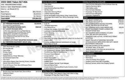 2022 GMC Yukon 4WD 4dr SLT
