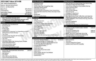 2023 GMC Yukon 4WD 4dr AT4
