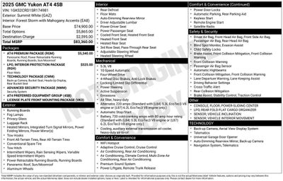 2025 GMC Yukon 4WD 4dr AT4