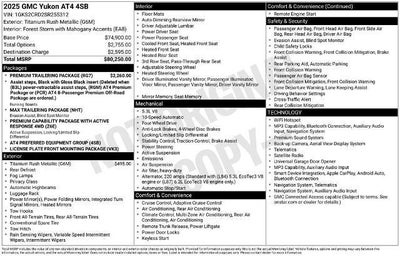 2025 GMC Yukon 4WD 4dr AT4