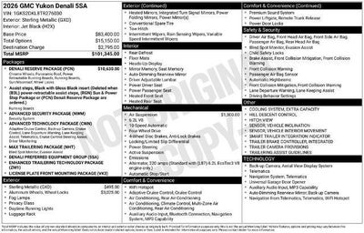 2026 GMC Yukon 4WD 4dr Denali