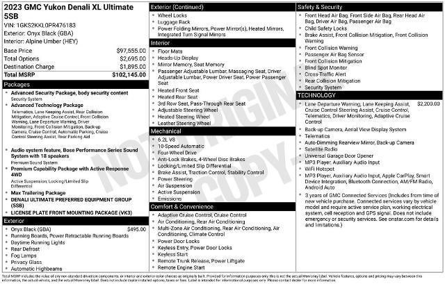 2023 GMC Yukon XL 4WD 4dr Denali Ultimate