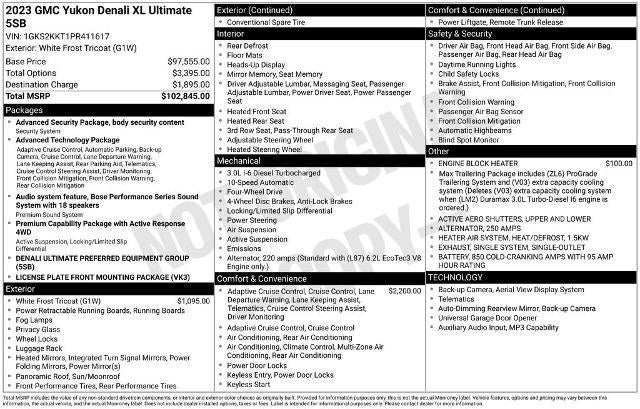 2023 GMC Yukon XL 4WD 4dr Denali Ultimate