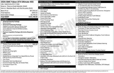 2026 GMC Yukon 4WD 4dr AT4 Ultimate