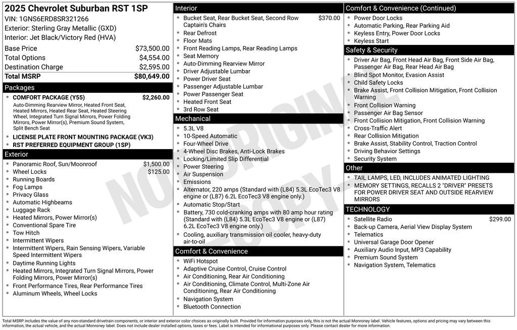 2025 Chevrolet Suburban 4WD RST