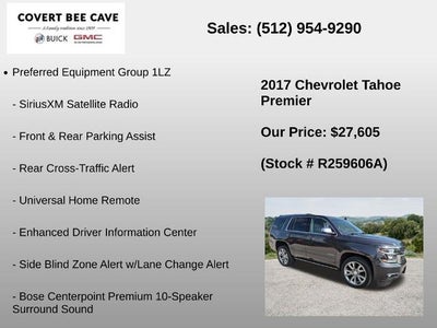 2017 Chevrolet Tahoe 2WD Premier