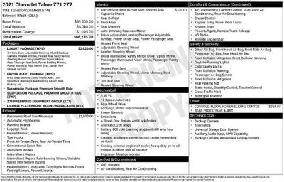 2021 Chevrolet Tahoe 4WD Z71