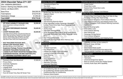 2024 Chevrolet Tahoe 4WD Z71