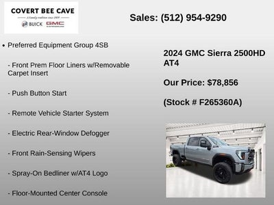2024 GMC Sierra 2500 HD Crew Cab Standard Box 4-Wheel Drive AT4