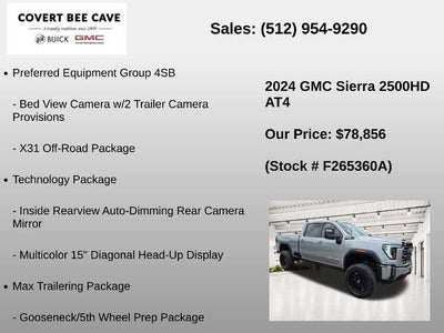 2024 GMC Sierra 2500 HD Crew Cab Standard Box 4-Wheel Drive AT4