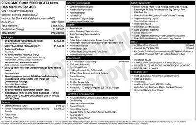 2024 GMC Sierra 2500 HD Crew Cab Standard Box 4-Wheel Drive AT4
