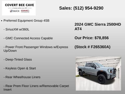 2024 GMC Sierra 2500 HD Crew Cab Standard Box 4-Wheel Drive AT4