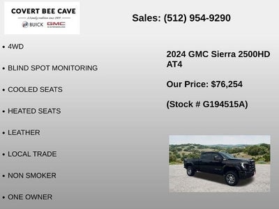 2024 GMC Sierra 2500 HD Crew Cab Standard Box 4-Wheel Drive AT4