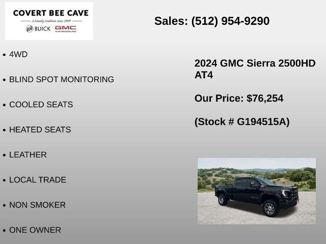 2024 GMC Sierra 2500 HD Crew Cab Standard Box 4-Wheel Drive AT4